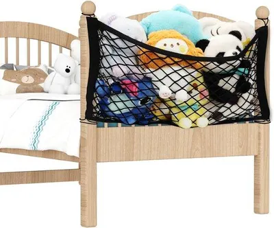 Produktbild von Famanu Aufbewahrungsnetz für Kuscheltiere und elastisches Netz für Kinderzimmer und Bett
