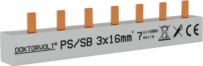 Produktbild von 3P Phasenschiene Stift 7-polig 16mm² PS/SB Schiene