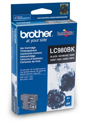 Zdjęcie produktu dla Czarny wkład do drukarki Brother LC980BK