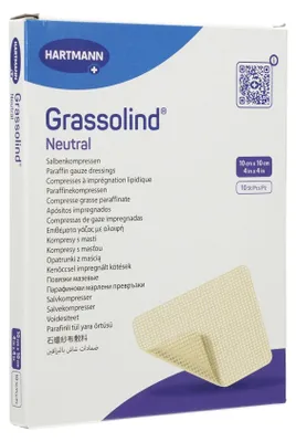 Immagine prodotto di Garza Paraffinata Grassolind 10X10Cm 10 Pezzi