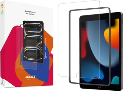 Produktbild von Accezz Schutzfolie aus gehärtetem Glas mit Applikator iPad 9 (2021) 10.2 Zoll / iPad 8 (2020) 10.2 Zoll / iPad 7 (2019) 10.2 Zoll