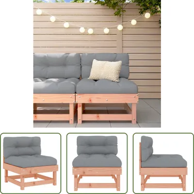 Produktbild von The Living Store Mittelsofa mit Kissen Massivholz Douglasie
