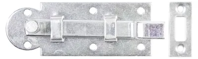 Zdjęcie produktu dla Alberts 840419 Zatrzask okienny, korbowy, z blachą zaczepową, ocynkowany, pasywowany grubowarstwowo, blacha 80 x 30 mm, zestaw 10 szt