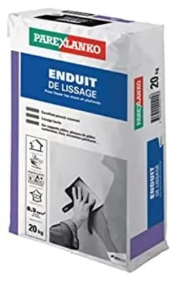 Productafbeelding van Parexlanko, egaliseermiddel en hoekafwerkmiddel voor binnenmuren en plafonds, 20 kg, wit