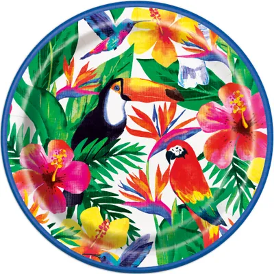 Image de Tropical Party 8 grandes assiettes