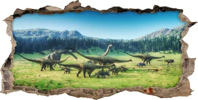 Produktbild von 221 Wandtattoo Dino Wanderung - Loch in der Wand - 1000 x 500 mm