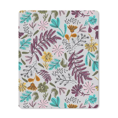Obrázok produktu pre Podložka pod myš - Kvety - listy - vzor - 19x23cm - Rohožka pod myš
