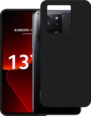 Image de Cazy Coque compatible avec Xiaomi 13T / 13T Pro Coque en Silicone - Coque Flexible - Noir