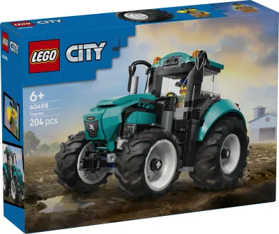 Produktbild von LEGO City Traktor - Spielzeug Bauernhof Fahrzeug Modellbau mit Bauern Minifigur - Geburtstagsgeschenk für Jungen ab 6 Jahren und Technikfans - 60498
