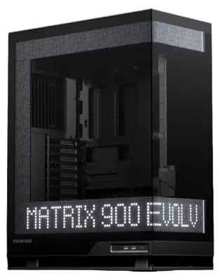 Produktbild von Phanteks Evolv X2 Matrix, Tower, PC, Schwarz, EATX, ATX, micro ATX, Mini-ITX, Stahl, Aluminium, Gehärtetes Glas, Kunststoff, Polyester, Intern