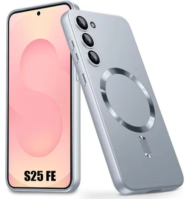 Image de Coque pour Samsung Galaxy S25 FE, Silicone Liquide Protection Slim Anti-Rayures avec Cercle Magnétique - Argenté