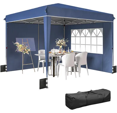 Productafbeelding van Outsunny Pavillon, 3 x 3 meter, waterdicht, in hoogte verstelbaar, opklapbare partytent