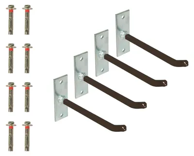 Immagine prodotto di Gancio per appendere in acciaio zincato 40x120 mm, 4 pz