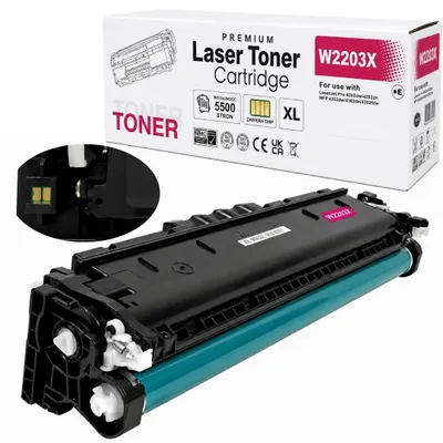 Produktbild von Ersatztoner für HP 220X W2203X mit Chip XL 5500 Seiten Magenta 4202dw 4302dw