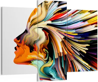 Produktbild von Bild auf Leinwand - Leinwandbild - Effekte Expressionismus Mädchen Fantasie - 130x100cm - Wand Bild - Wanddeko - Leinwanddruck - Bilder - Kunstdruck - Leinwand bilder - Wandkunst - CB130x100-3083