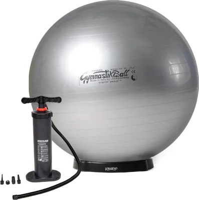 Produktbild von Original Pezziball STANDARD m. Standpumpe und Ballschale - silber