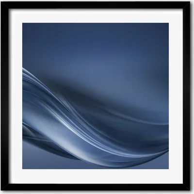 Produktbild von Bild - 50 cm x 50 cm - MDF - Rahmen, Wandkunst - Graue Welle