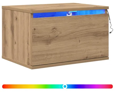 Immagine prodotto di Mobiletto da comodino a parete con cassetto Rovere artigianale