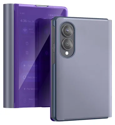 Produktbild von Avizar, Spiegel Klapphülle für Galaxy Z Fold8 Lederoptik mit Standfunktion, Violett