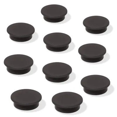 Image de SIGEL MU196 Aimants pour tableau blanc, tableau magnétique, aimant pour réfrigérateur, bonne force d'adhérence, noir, Ø 25 mm, 10 pièces