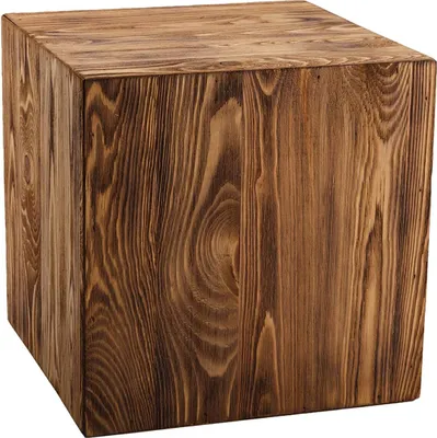 Produktbild von Dekosäule aus Holz 30x30x30 cm – Rustikale Holzsäule als Bodenwindlicht Ständer oder Blumensäule – Baumstamm Deko für Wohnzimmer – Stabil & Langlebig