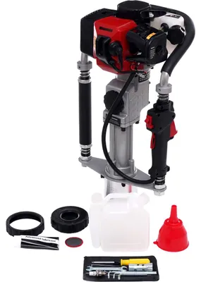 Produktbild von KRAFT&DELE | Benzin T Pfostenramme, 45, 55, 88mm, 2 Takt Motor Benzin Pfahlramme, 1900W, Hand-Zug-Start Zaunpfahlramme, Zweitaktpfahlramme, für Ramm-Projekten