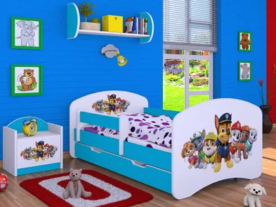 Immagine prodotto di BDW lettino super dogs, culla per bambini, bianco-cappuccino, 140 x 70 cm