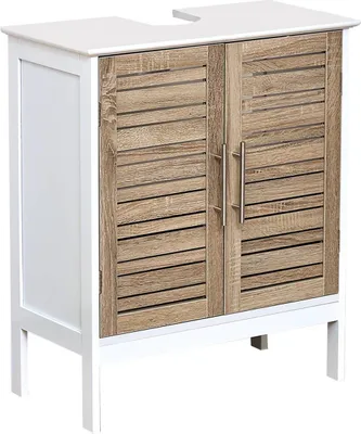 Produktbild von Tendance Waschbeckenunterschrank weiß braun MDF-Platte 30x60x70 cm