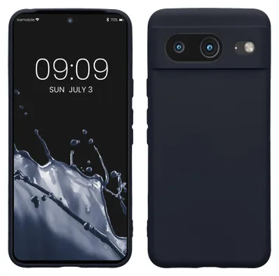 Produktbild von kwmobile Slim Case kompatibel mit Google Pixel 8 Hülle - Handyhülle aus Silikon in Marineblau