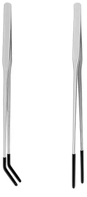 Immagine prodotto di 2 pinzette per rettili, realizzate in acciaio inossidabile, adatte per acquari, lunghezza 27 cm