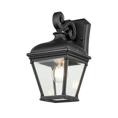 Zdjęcie produktu dla Kinkiet zewnętrzny Bayview czarny 1xE27x60W aluminium wym:33,4x18x22,5cm IP44 Elstead
