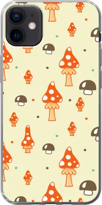 Produktbild von MuchoWow® Handyhülle Schutzhülle Hülle für Telefoonhoesje iPhone 12 mini Muster - Pilz - Orange Silikon Softcase Handy Hülle - Bild