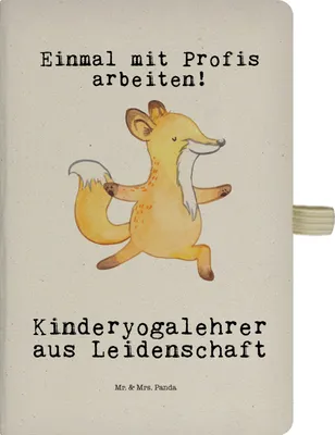 Produktbild von Mr. & Mrs. Panda Journal Kinderyogalehrer Leidenschaft - Transparent - Geschenk, Notizheft, Kladde, notizbuch, Skizzenheft, Tagebuch