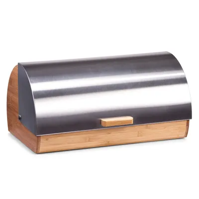 Produktbild von Zeller Brotkasten, Bamboo/Edelstahl 39x25,5x18,5
