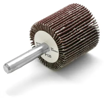 Produktbild von Molatrade Fächerscheibe 30 x 30 mm Ø 6 mm P120 auf Schaft