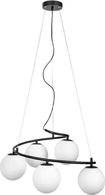 Immagine prodotto di Rabalux 3470 Lampada a sospensione 5 spot Aslan, E14, bianco-nero, sfera rotonda, industriale, ø560mm