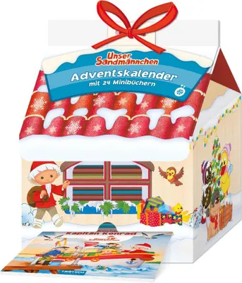 Produktbild von Trötsch Unser Sandmännchen und seine Freunde Adventskalender mit 24 Minibüchern in Geschenkverpackung