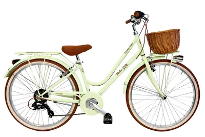Immagine prodotto di Bicicletta da città Dolce Vita by Canellini CAPPUCCINO 26" con cestino - Verde chiaro
