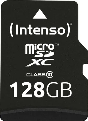 Immagine prodotto di Intenso MicroSDXC 128GB Classe 10 Nero - Scheda Memoria Resistente e Impermeabile