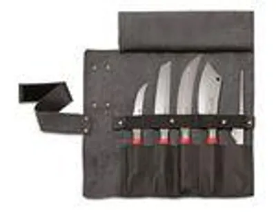 Obrázok produktu pre F.DICK Leder Rolltasche Red Spirit 5-tlg schwarz Messerset Messer 8176800-01