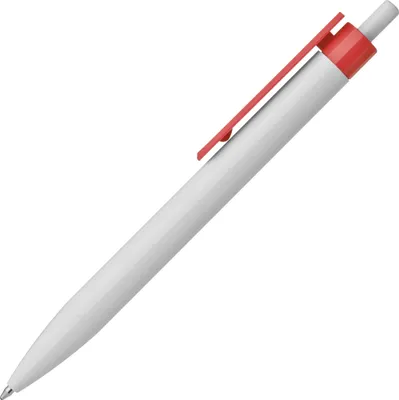 Produktbild von 10 Kugelschreiber / mit Großraummine / Farbe: weiß-rot