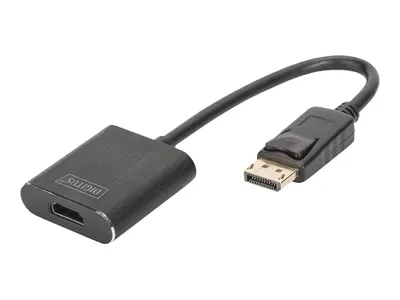 Produktbild von Digitus DisplayPort - HDMI Konverter (4K2K/60Hz), 0,15 m, DisplayPort, 4096 x 2160 Pixel, 2160p, Schwarz, Passiver Videokonverter