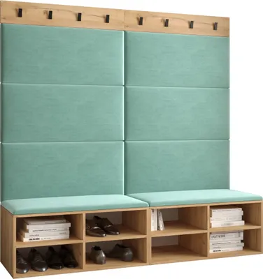 Produktbild von Garderobe MIRO Set 7 mit gepolsterten Paneelen Industrial Design