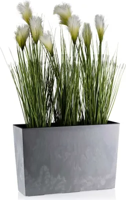 Obrázok produktu pre HowHomely 12L kvetináč Bloom 36 cm vysoký, kvetináč, sivý kvetináč na balkón do záhrady