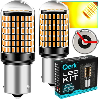 Immagine prodotto di Lampadine LED PY21W Qerk B144 CANBUS, 144 LED, indicatori di direzione arancioni - set (2 pezzi)