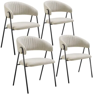 Produktbild von tectake® Armlehnstuhl Bedano Webstoff, gepolstert 60 x 58 x 85 cm