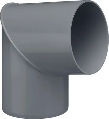 Produktbild von INEFA Fallrohrbogen 80 Grad, PVC DN75 / 75mm Anthrazit Verbindungsstück Dachrinnenzubehör, einfache Steckmontage,  Germany