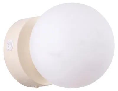 Productafbeelding van Wandlamp YOLI 1 beige met schakelaar