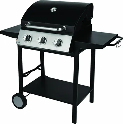 Image de Barbecue gaz 3 feux 10.5kw noir - Somagic - 335541 -