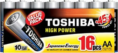 Zdjęcie produktu dla Baterie Alkaliczne TOSHIBA HIGH POWER LR6 AA 1,5V PACK 16szt